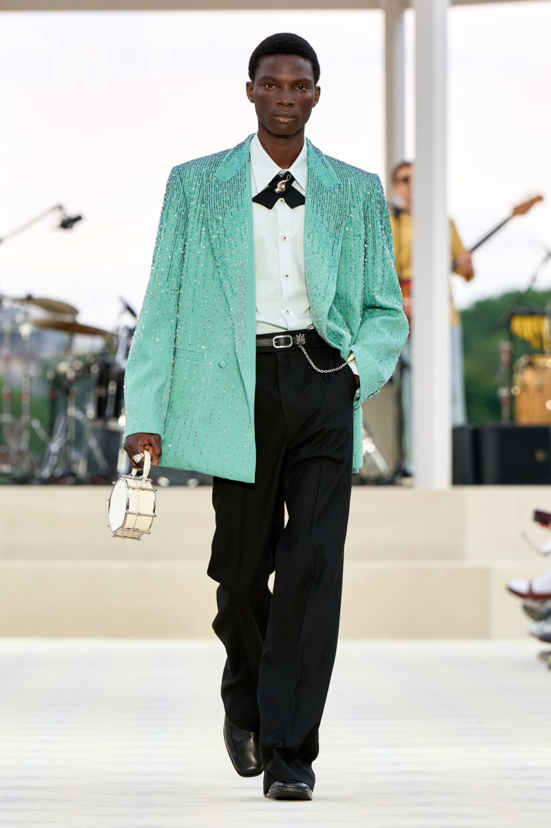 Dara Gueye featured in  the Amiri fashion show for Spring/Summer 2025