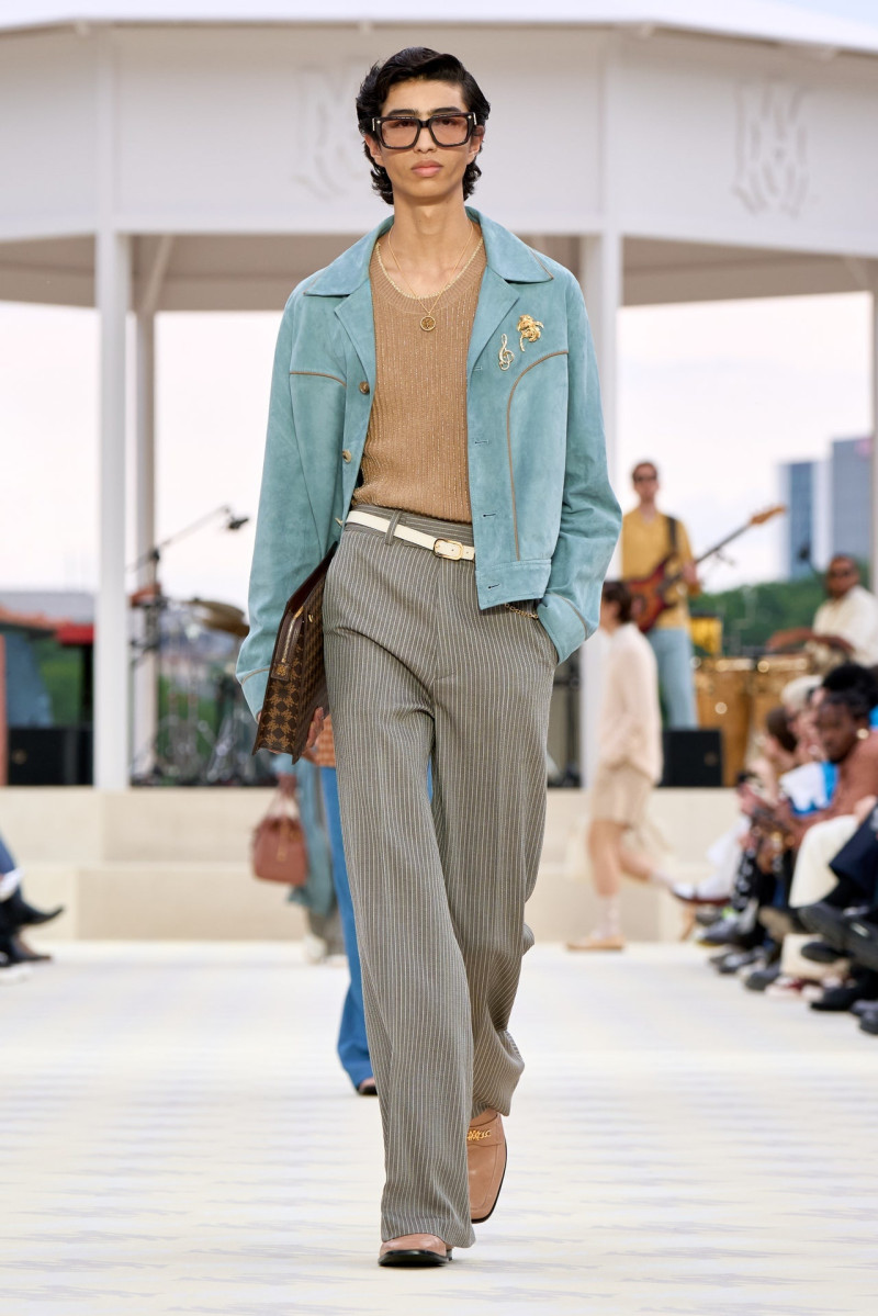 Emilio Valladares featured in  the Amiri fashion show for Spring/Summer 2025