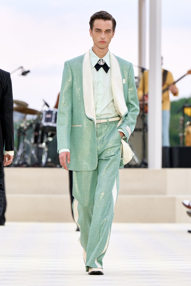 Viktor Krohm featured in  the Amiri fashion show for Spring/Summer 2025