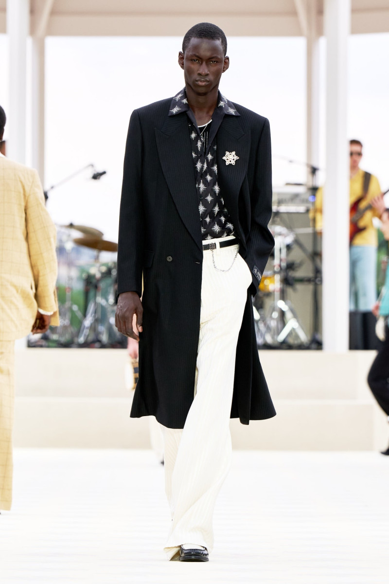 Tass Sarr featured in  the Amiri fashion show for Spring/Summer 2025