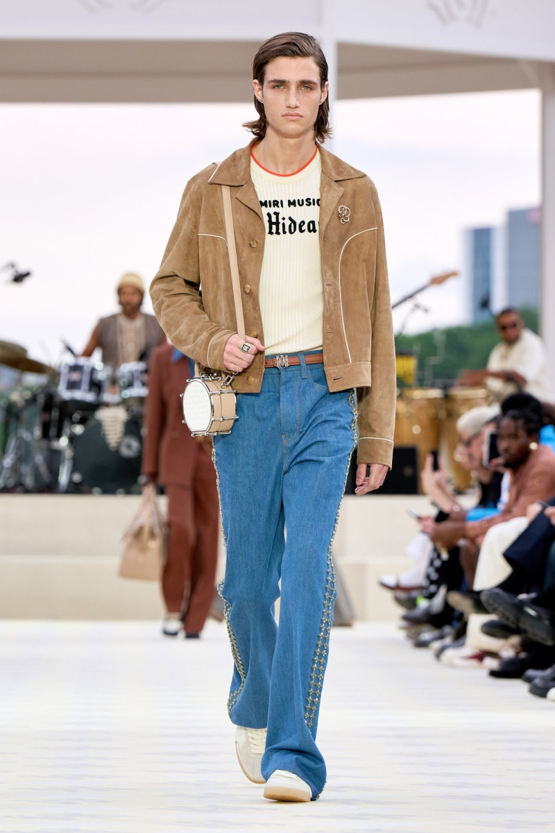 Dawson Bray featured in  the Amiri fashion show for Spring/Summer 2025