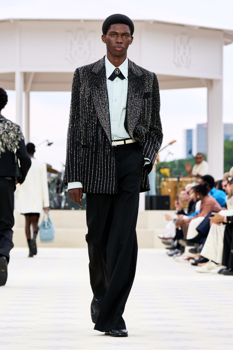 Ottawa Kwami featured in  the Amiri fashion show for Spring/Summer 2025