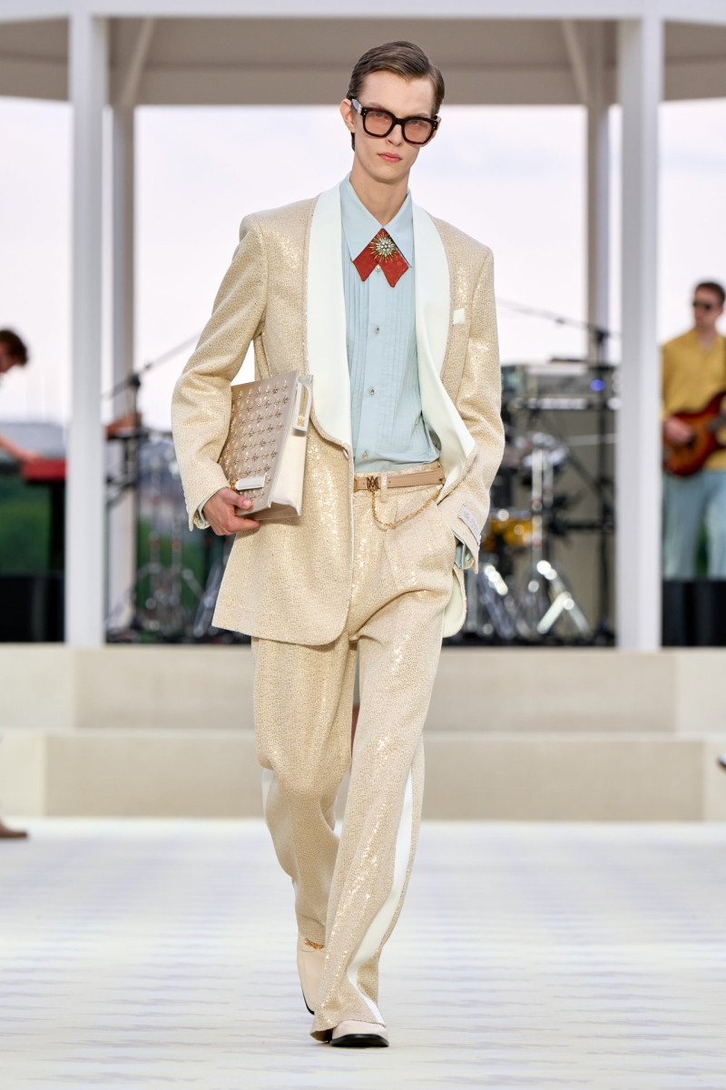 Alvar Af Schulten featured in  the Amiri fashion show for Spring/Summer 2025