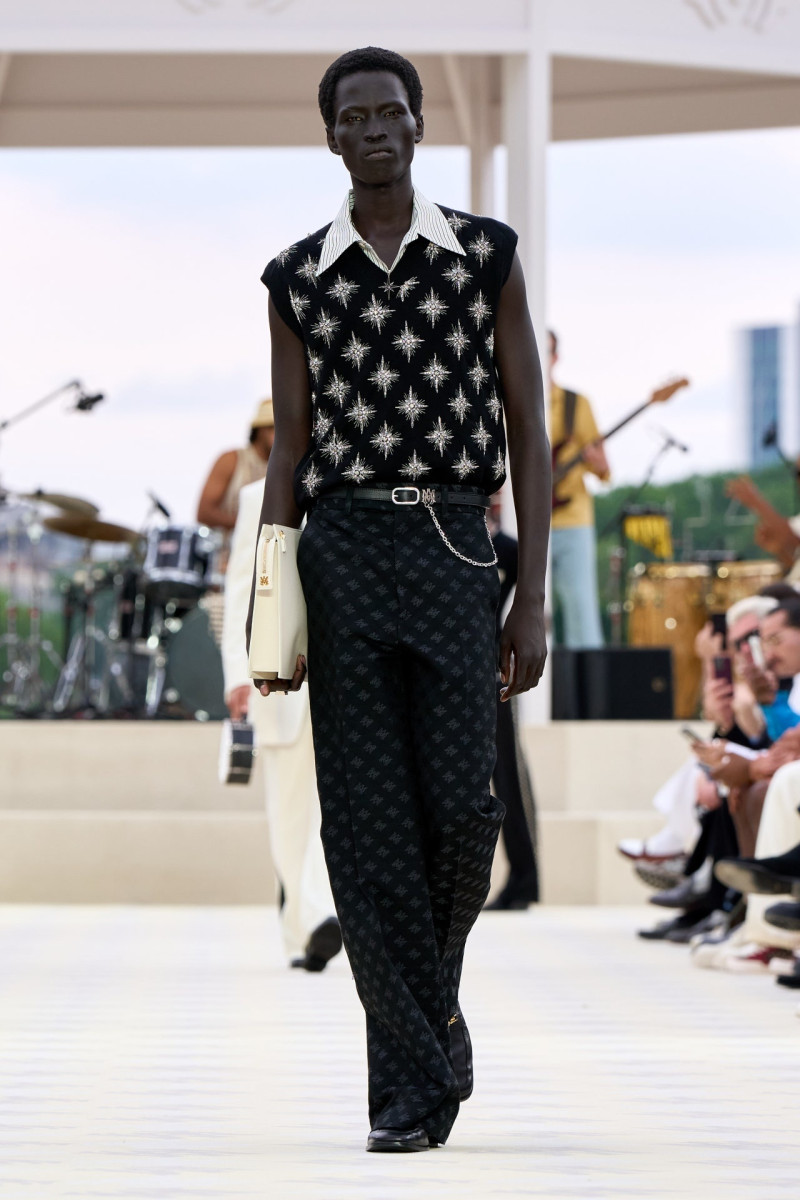 Mamuor Awak Majeng featured in  the Amiri fashion show for Spring/Summer 2025