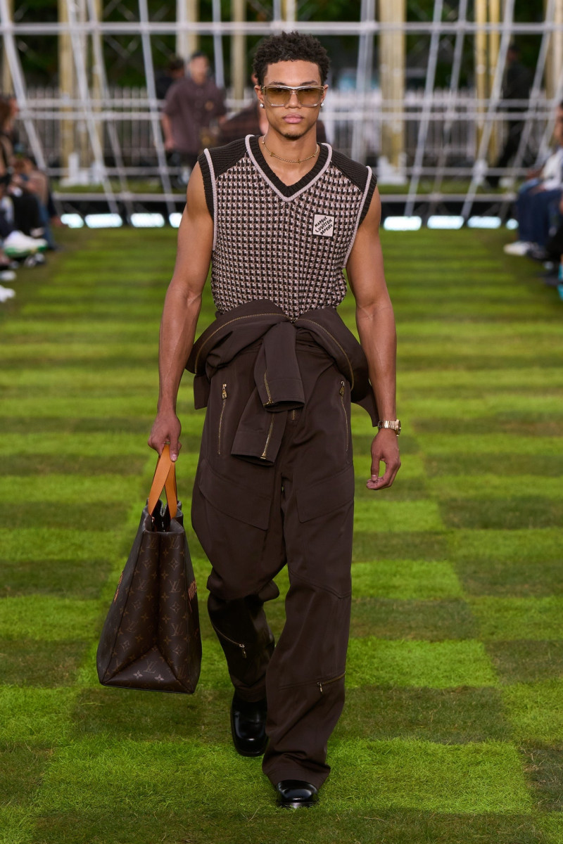 Reece Myles featured in  the Louis Vuitton fashion show for Spring/Summer 2025