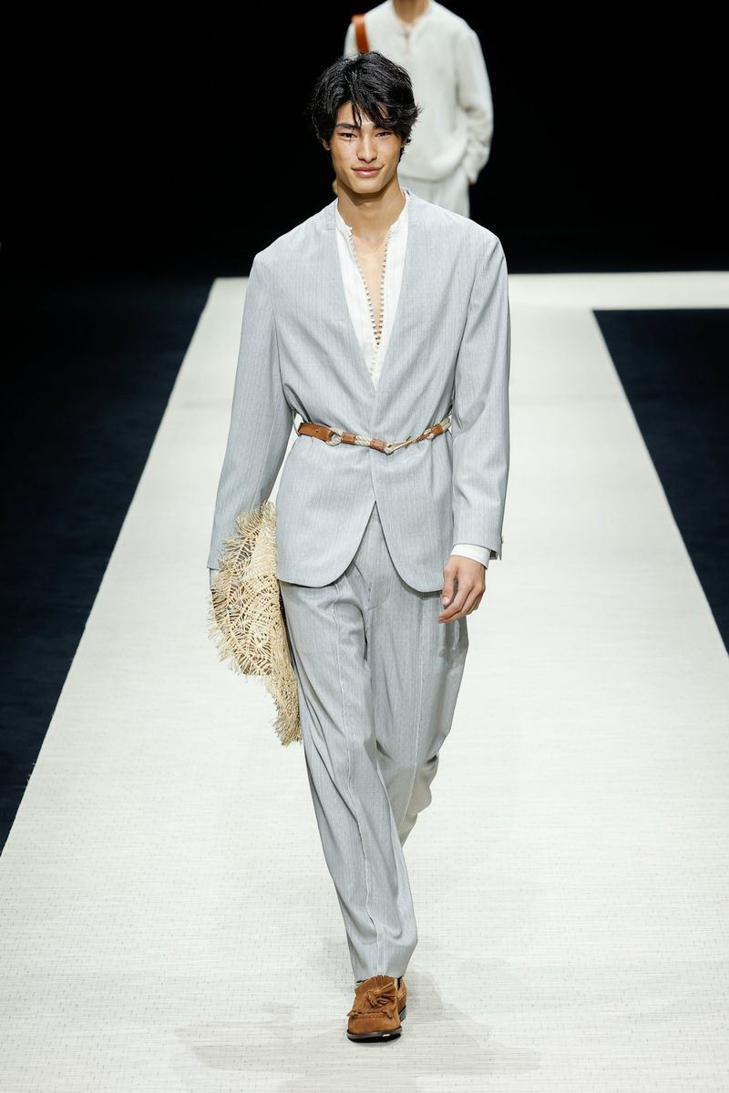 Brando Erba featured in  the Emporio Armani fashion show for Spring/Summer 2025