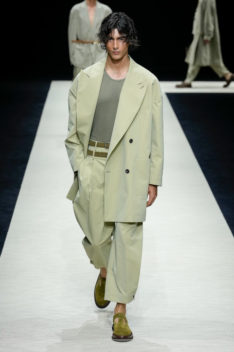 Akbar Shamji featured in  the Emporio Armani fashion show for Spring/Summer 2025