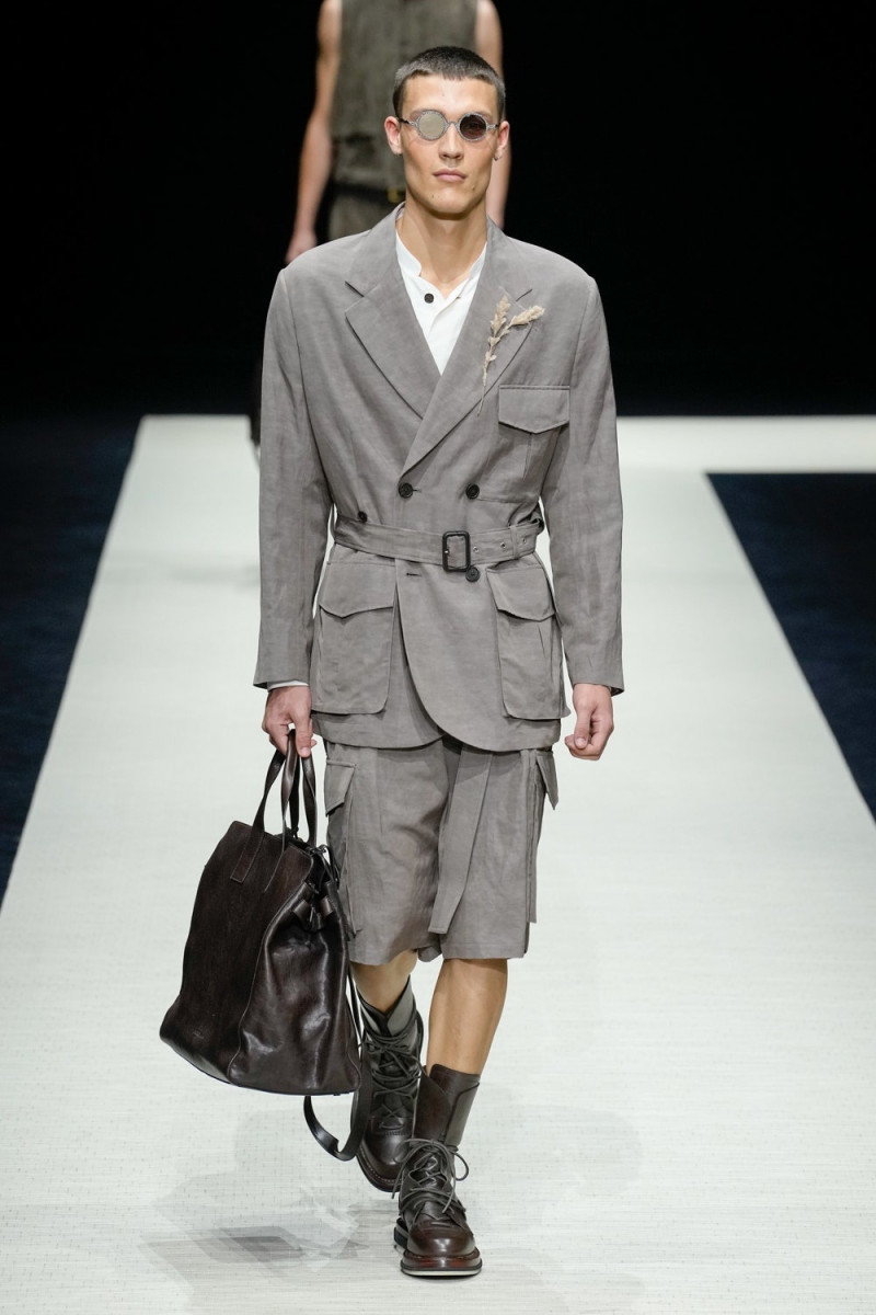 Zack Carton featured in  the Emporio Armani fashion show for Spring/Summer 2025