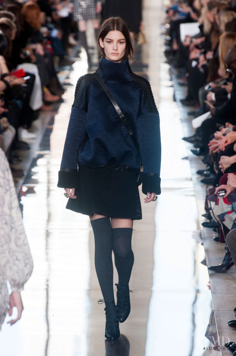 Ophélie Guillermand featured in  the Tory Burch fashion show for Autumn/Winter 2014