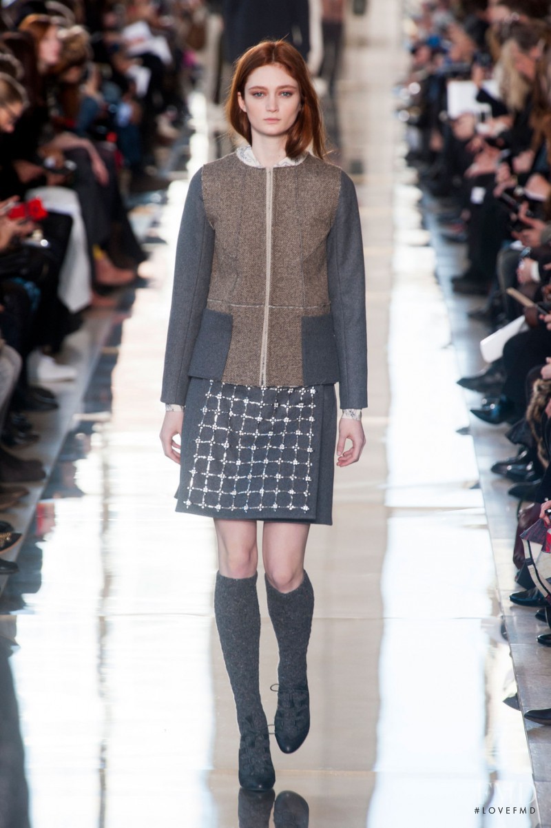 Sophie Touchet featured in  the Tory Burch fashion show for Autumn/Winter 2014
