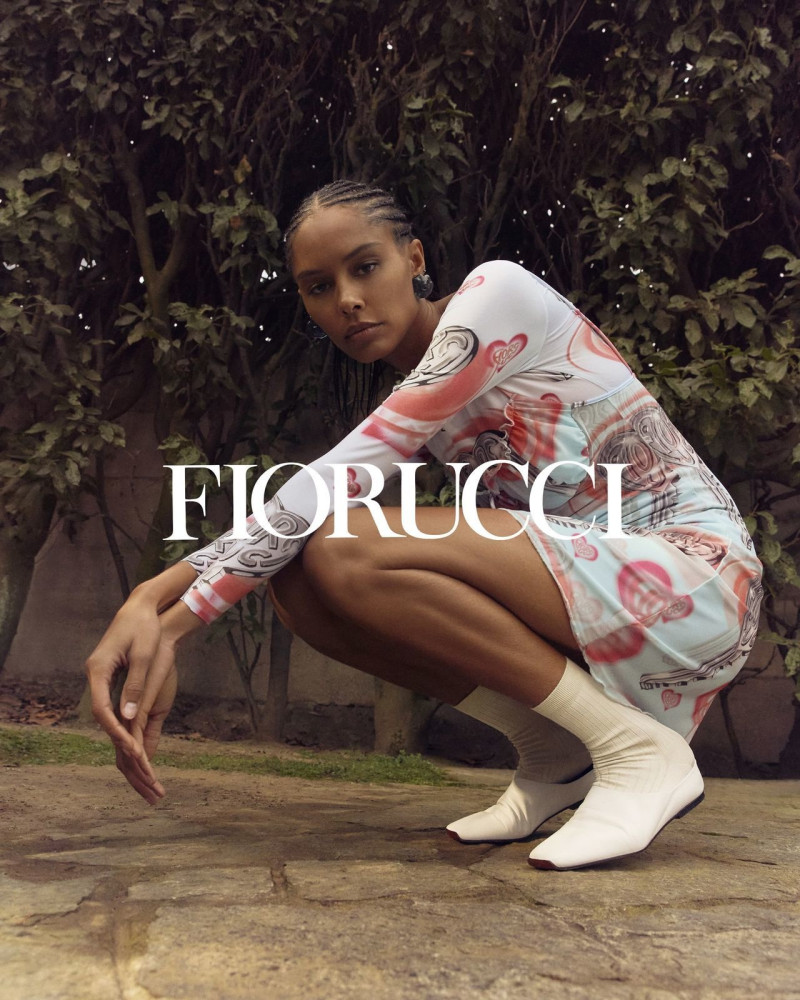 Isis Samassa featured in  the Fiorucci advertisement for Spring/Summer 2023