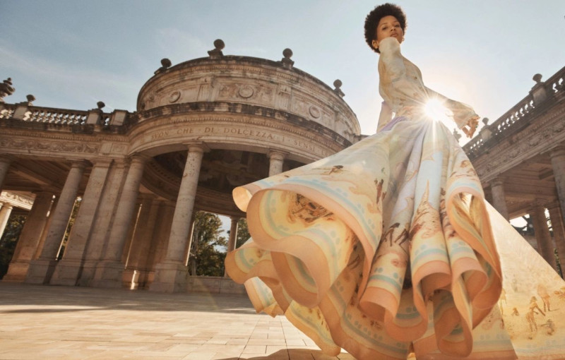 Lineisy Montero featured in  the Zimmermann advertisement for Spring/Summer 2023