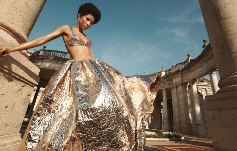 Lineisy Montero featured in  the Zimmermann advertisement for Spring/Summer 2023