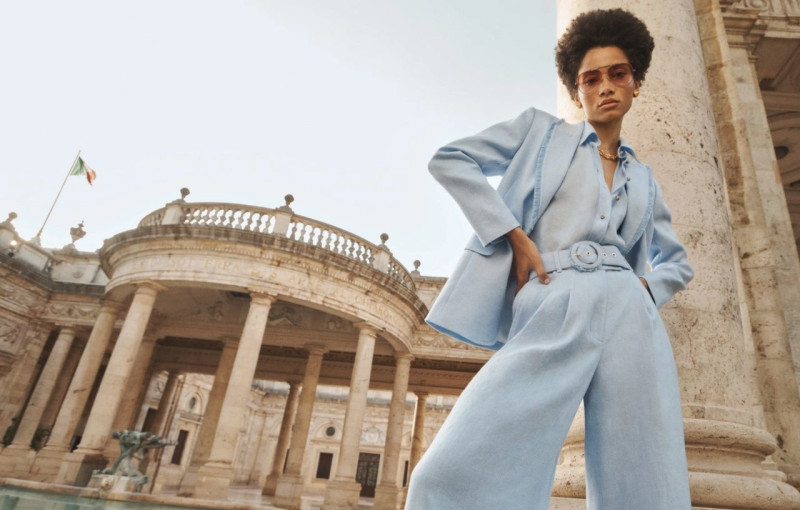 Lineisy Montero featured in  the Zimmermann advertisement for Spring/Summer 2023