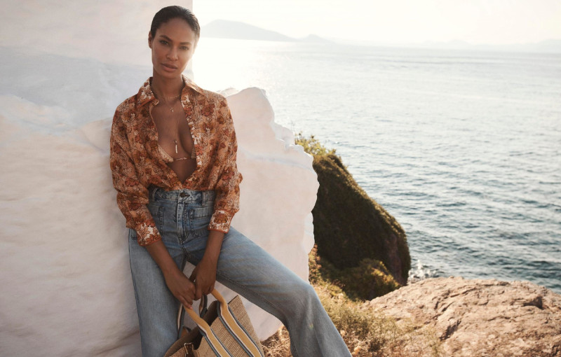 Joan Smalls featured in  the Zimmermann advertisement for Autumn/Winter 2022