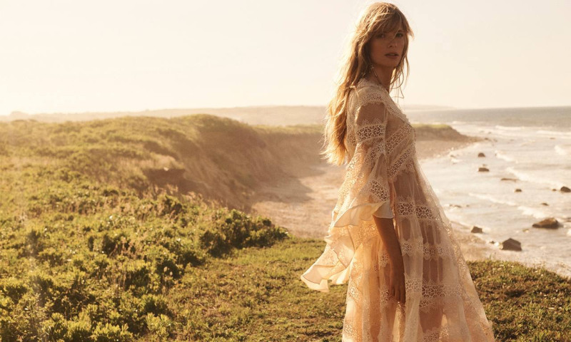 Julia Stegner featured in  the Zimmermann advertisement for Autumn/Winter 2020