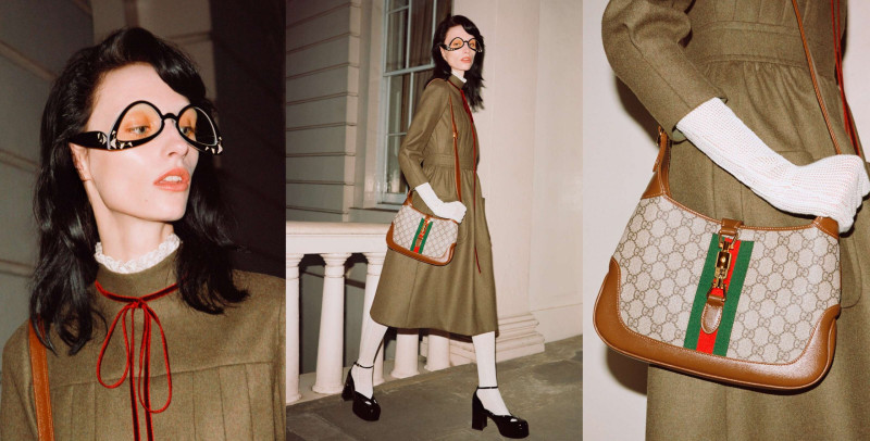 Delphi McNicol featured in  the Gucci jackie 1961 bag (mx advertisement for Autumn/Winter 2020