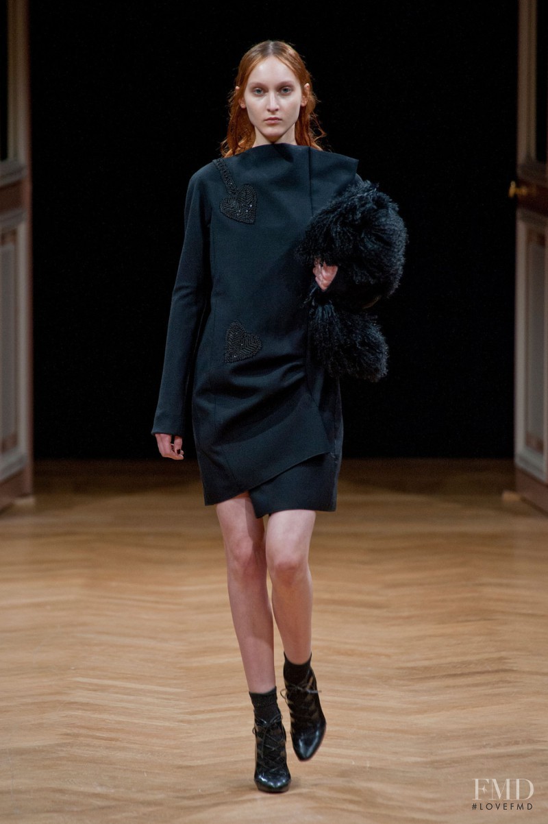 Nika Cole featured in  the Sharon Wauchob fashion show for Autumn/Winter 2014