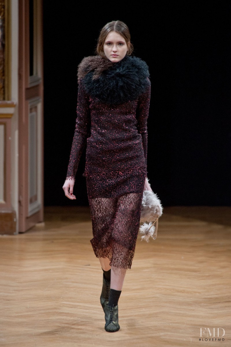 Jane Grybennikova featured in  the Sharon Wauchob fashion show for Autumn/Winter 2014