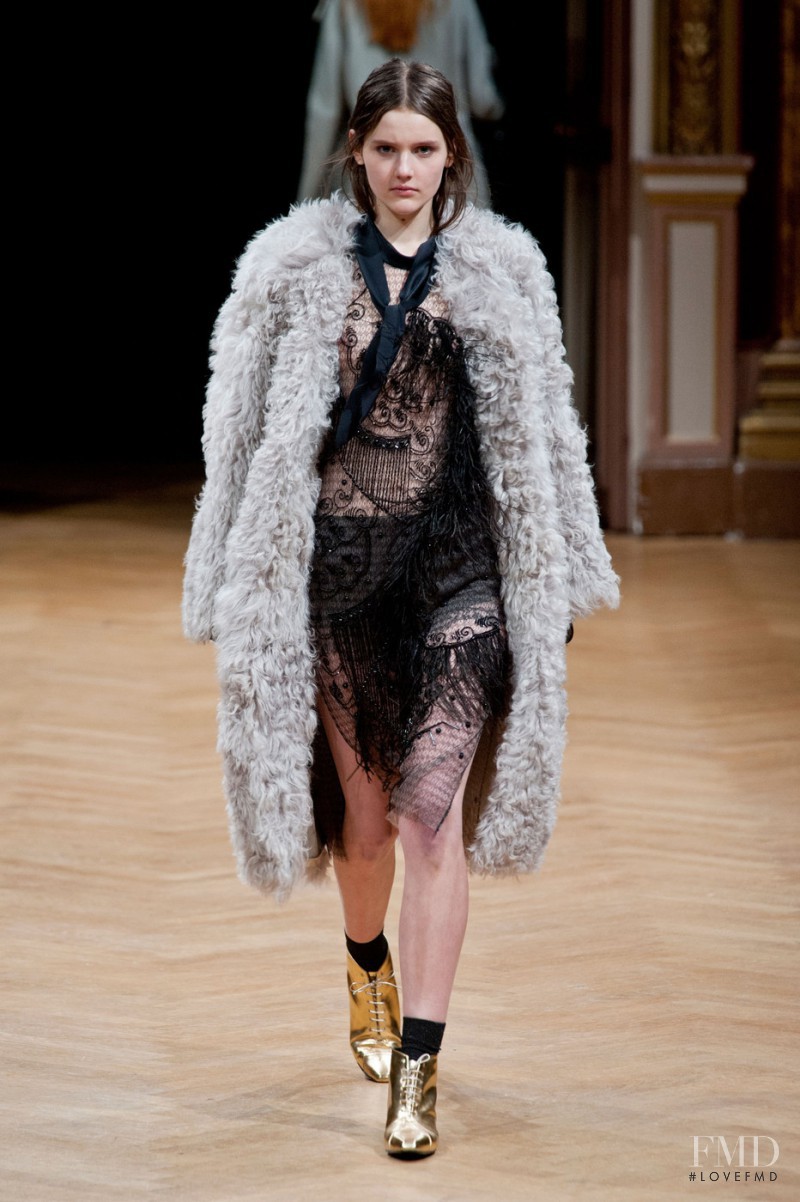 Luba Hryniv featured in  the Sharon Wauchob fashion show for Autumn/Winter 2014