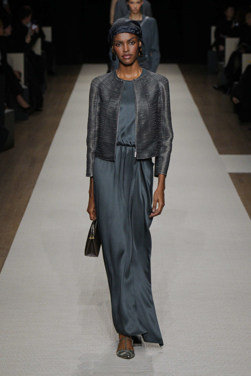 Amilna Estevão featured in  the Giorgio Armani fashion show for Spring/Summer 2025