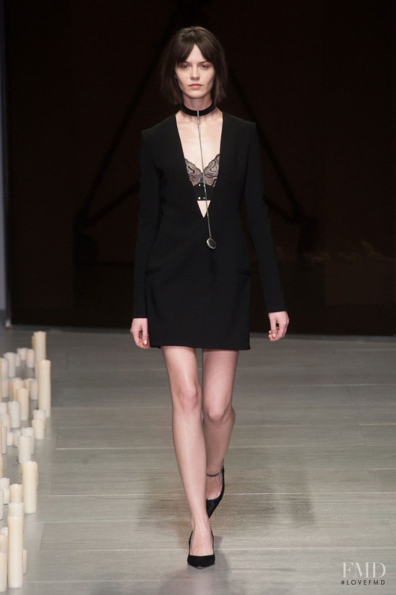 Marta Dyks featured in  the Marios Schwab fashion show for Autumn/Winter 2014