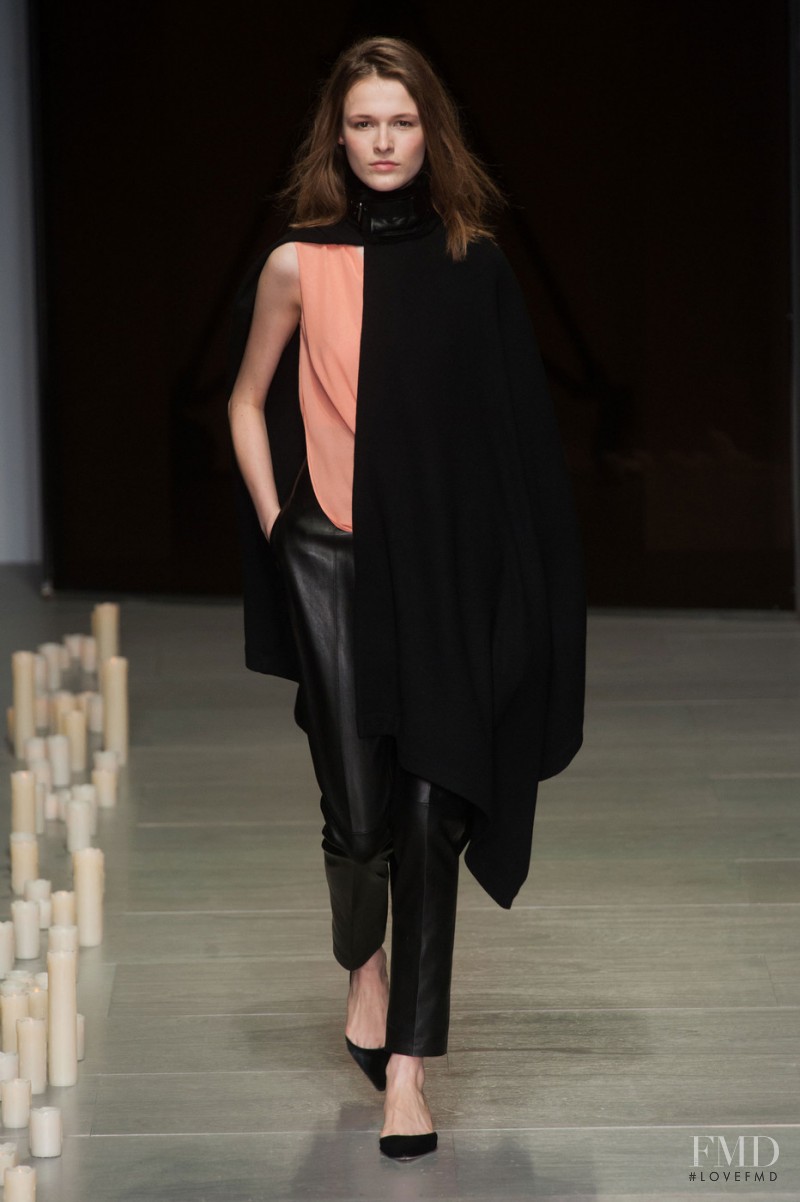 Emma  Oak featured in  the Marios Schwab fashion show for Autumn/Winter 2014