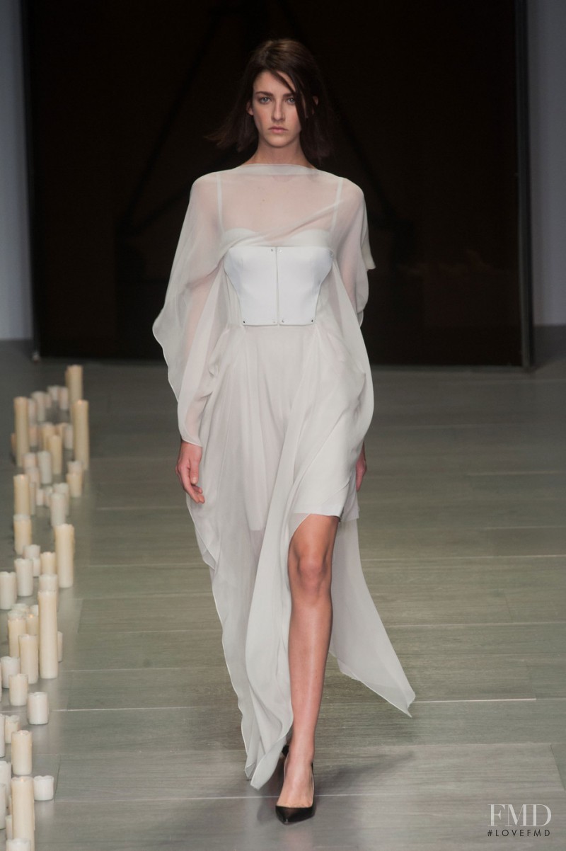 Cristina Herrmann featured in  the Marios Schwab fashion show for Autumn/Winter 2014