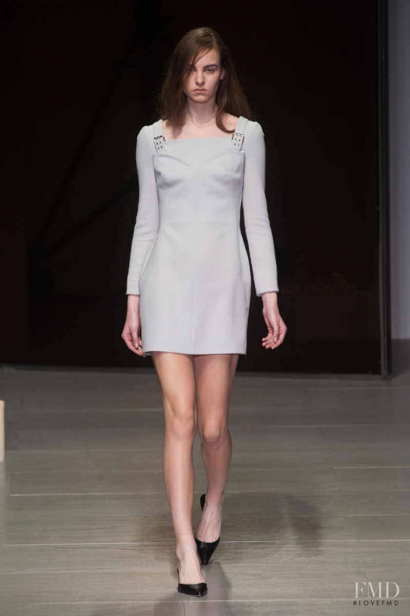 Estella Brons featured in  the Marios Schwab fashion show for Autumn/Winter 2014