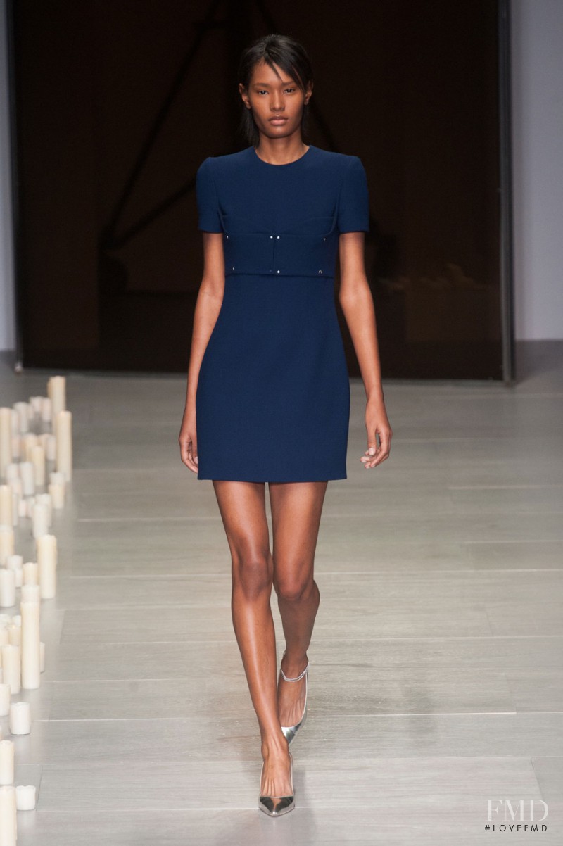 Ysaunny Brito featured in  the Marios Schwab fashion show for Autumn/Winter 2014