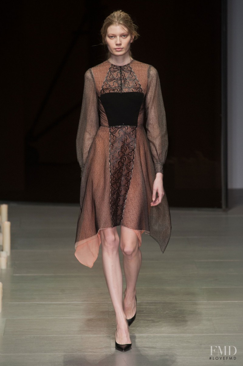 Saara Sihvonen featured in  the Marios Schwab fashion show for Autumn/Winter 2014