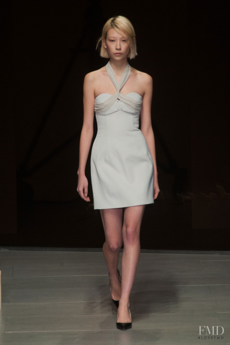 Yana Shmaylova featured in  the Marios Schwab fashion show for Autumn/Winter 2014