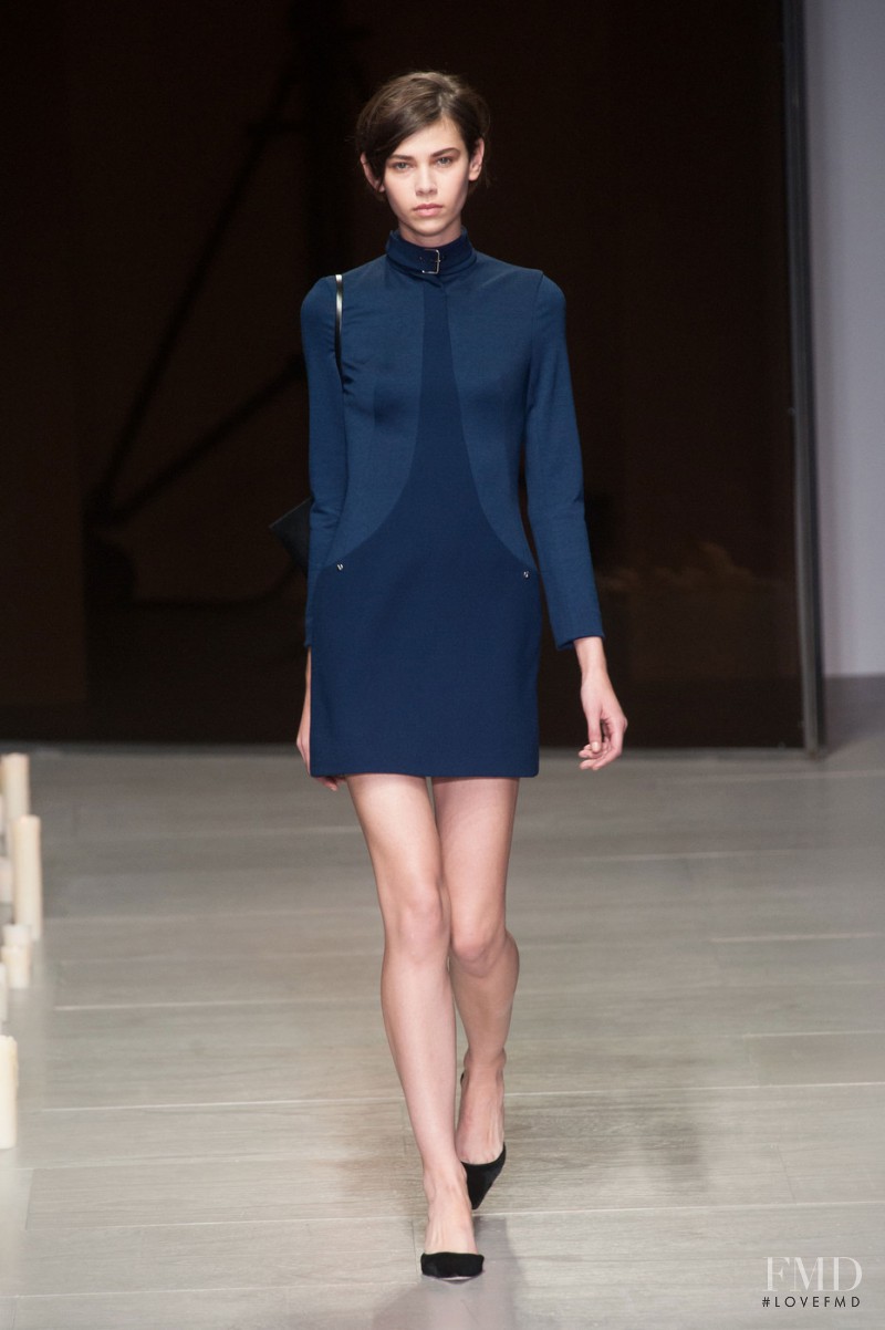 Amra Cerkezovic featured in  the Marios Schwab fashion show for Autumn/Winter 2014