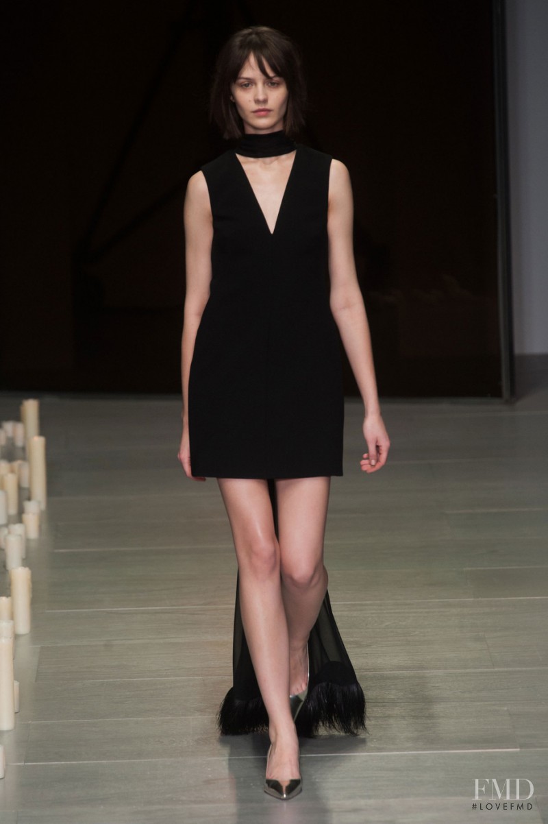 Marta Dyks featured in  the Marios Schwab fashion show for Autumn/Winter 2014