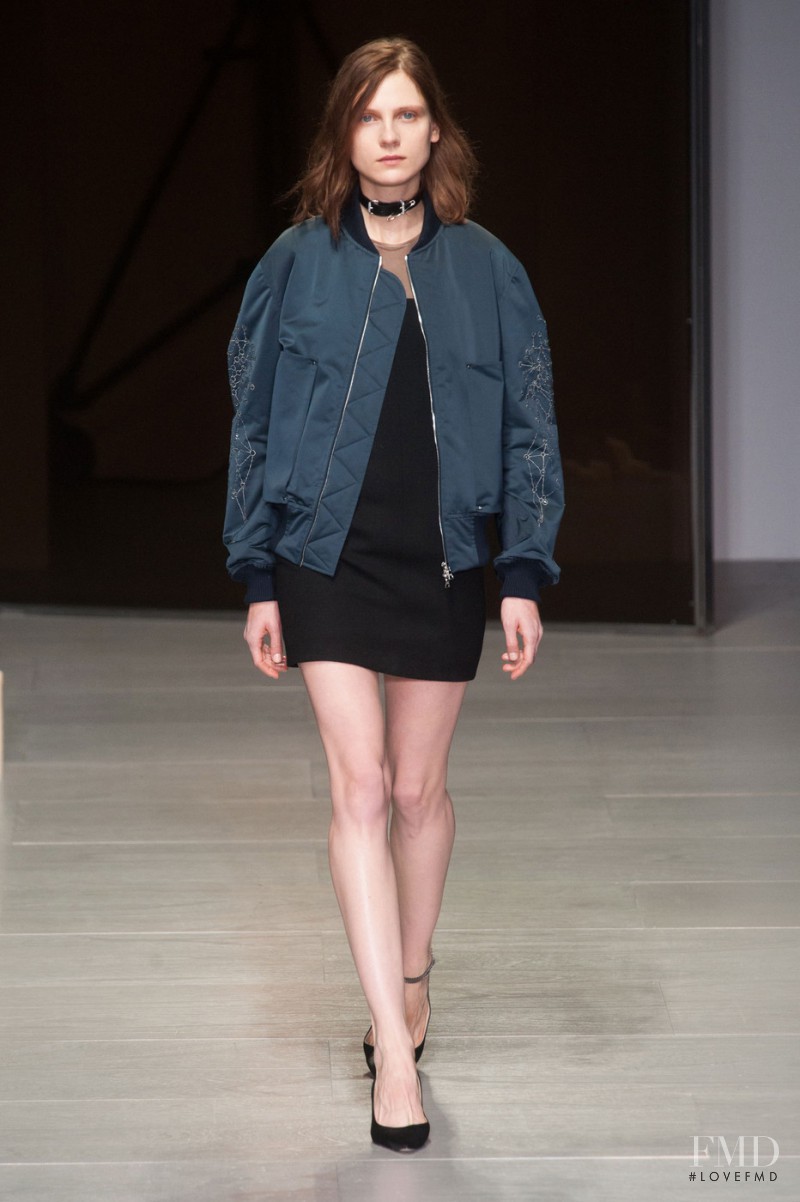 Maria Loks featured in  the Marios Schwab fashion show for Autumn/Winter 2014