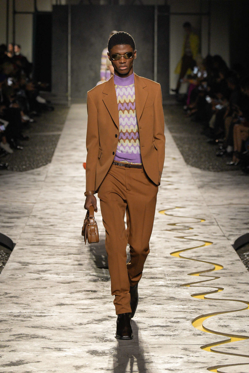 Awwal Adeoti featured in  the Versace fashion show for Spring/Summer 2025