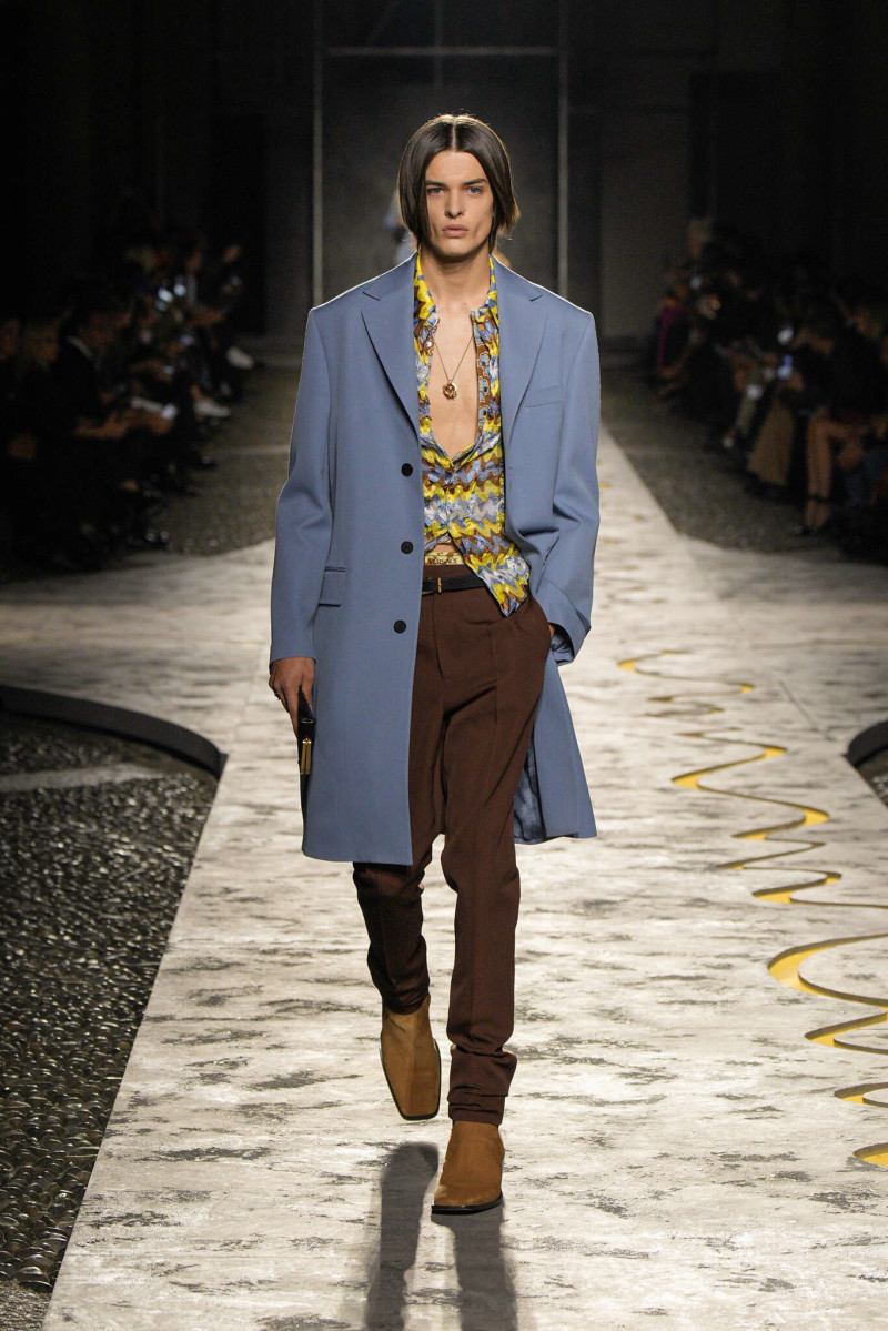 Tristan Watkins featured in  the Versace fashion show for Spring/Summer 2025