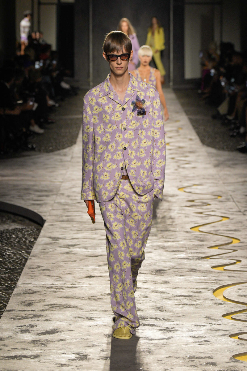 Alvar Af Schulten featured in  the Versace fashion show for Spring/Summer 2025