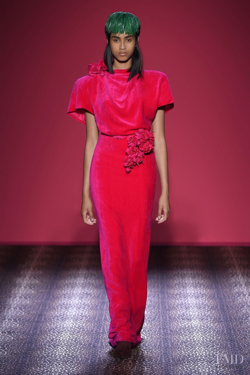 Imaan Hammam featured in  the Schiaparelli fashion show for Autumn/Winter 2014