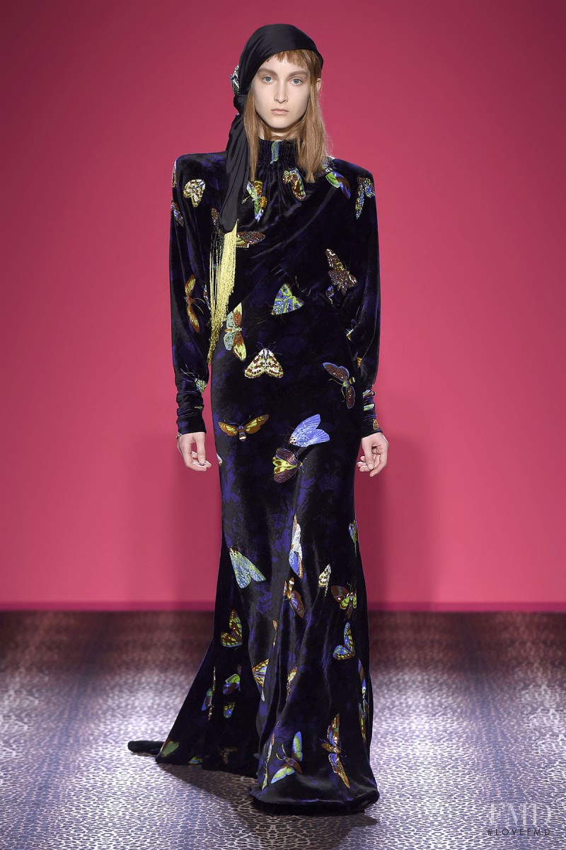 Nika Cole featured in  the Schiaparelli fashion show for Autumn/Winter 2014
