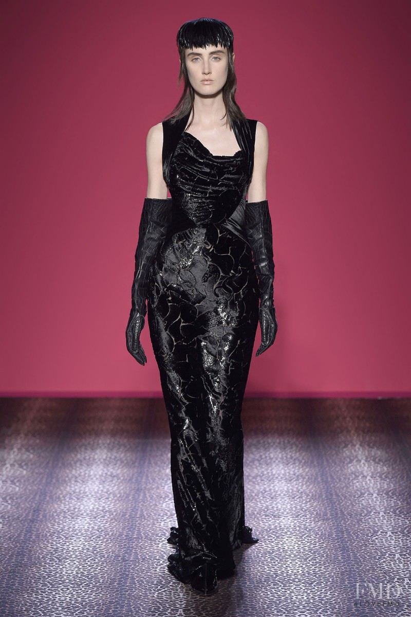 Christina Carey featured in  the Schiaparelli fashion show for Autumn/Winter 2014