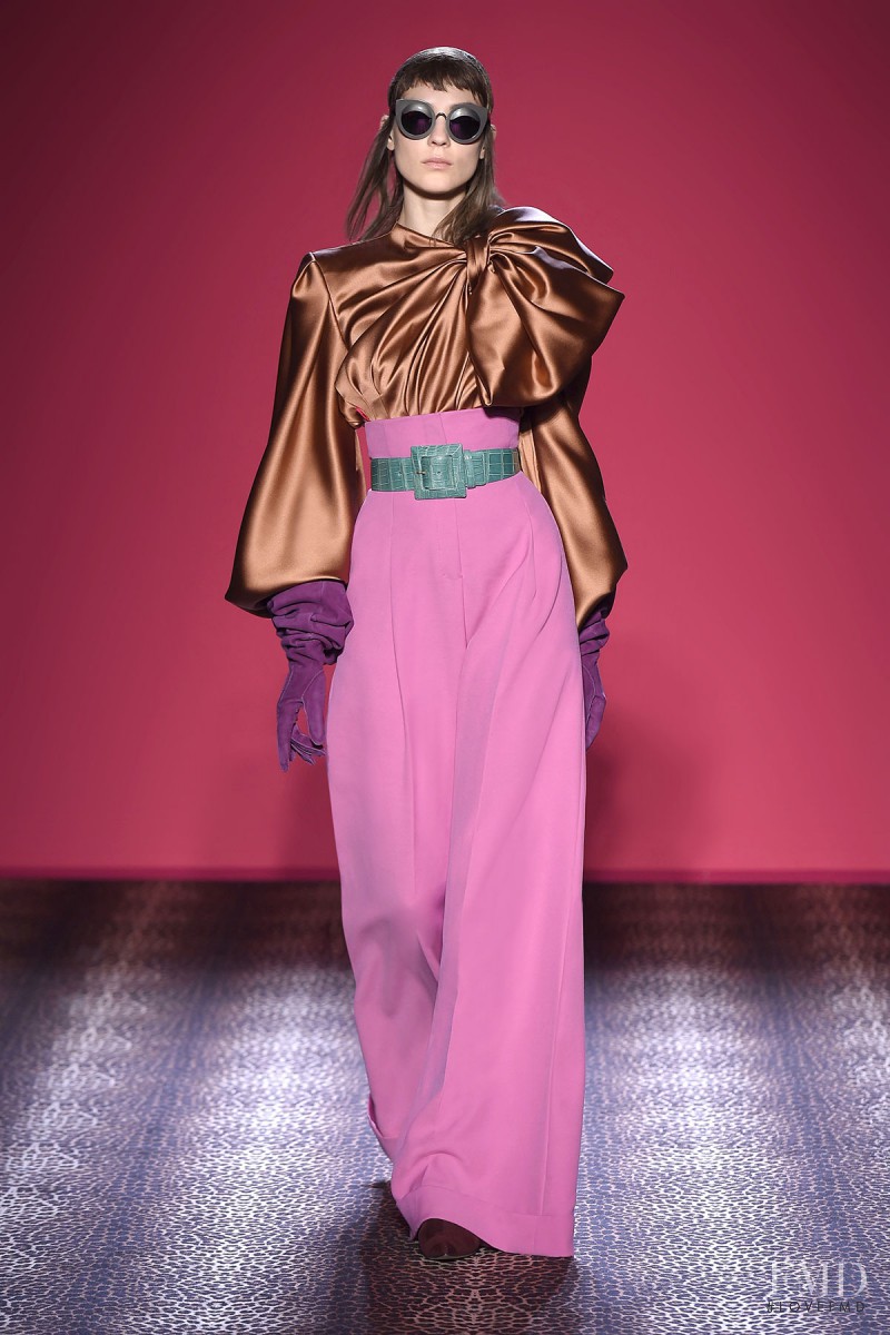 Kati Nescher featured in  the Schiaparelli fashion show for Autumn/Winter 2014
