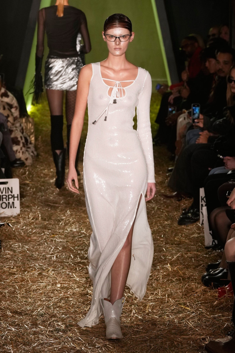 Cara Fravel featured in  the Private Policy fashion show for Autumn/Winter 2024