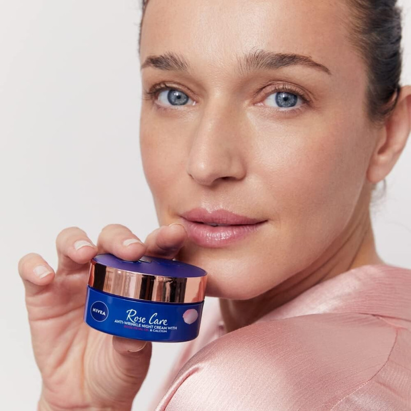 Katia Zygouli featured in  the Nivea Rose Care advertisement for Summer 2024