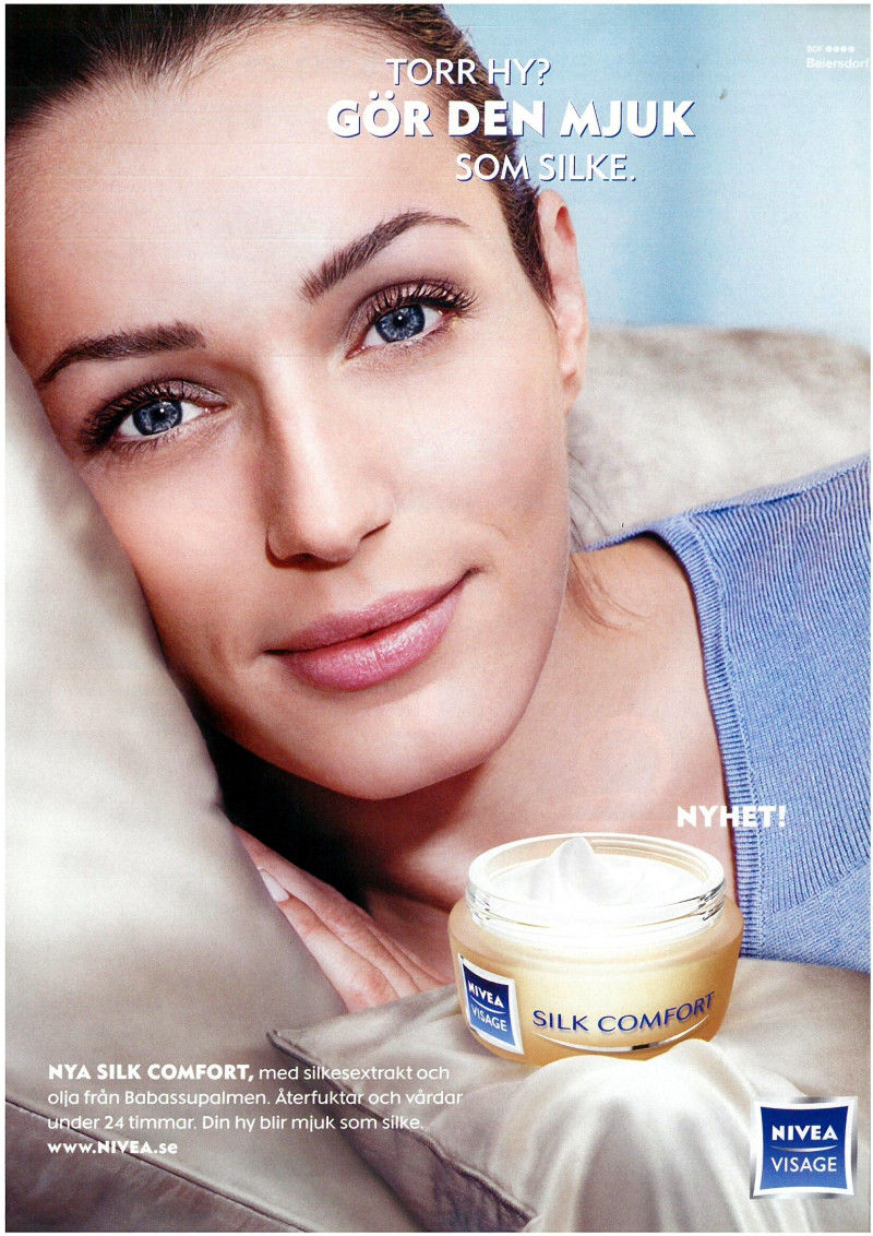 Katia Zygouli featured in  the Nivea Visage Silk Comfort advertisement for Autumn/Winter 2023