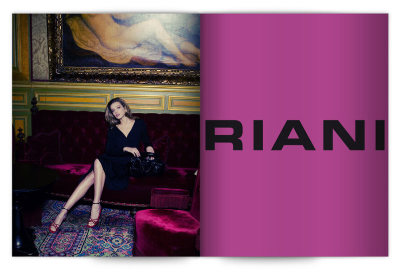 Katia Zygouli featured in  the Riani lookbook for Winter 2019