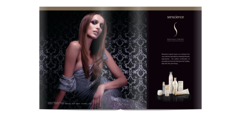 Katia Zygouli featured in  the Shiseido Senscience  advertisement for Autumn/Winter 2009