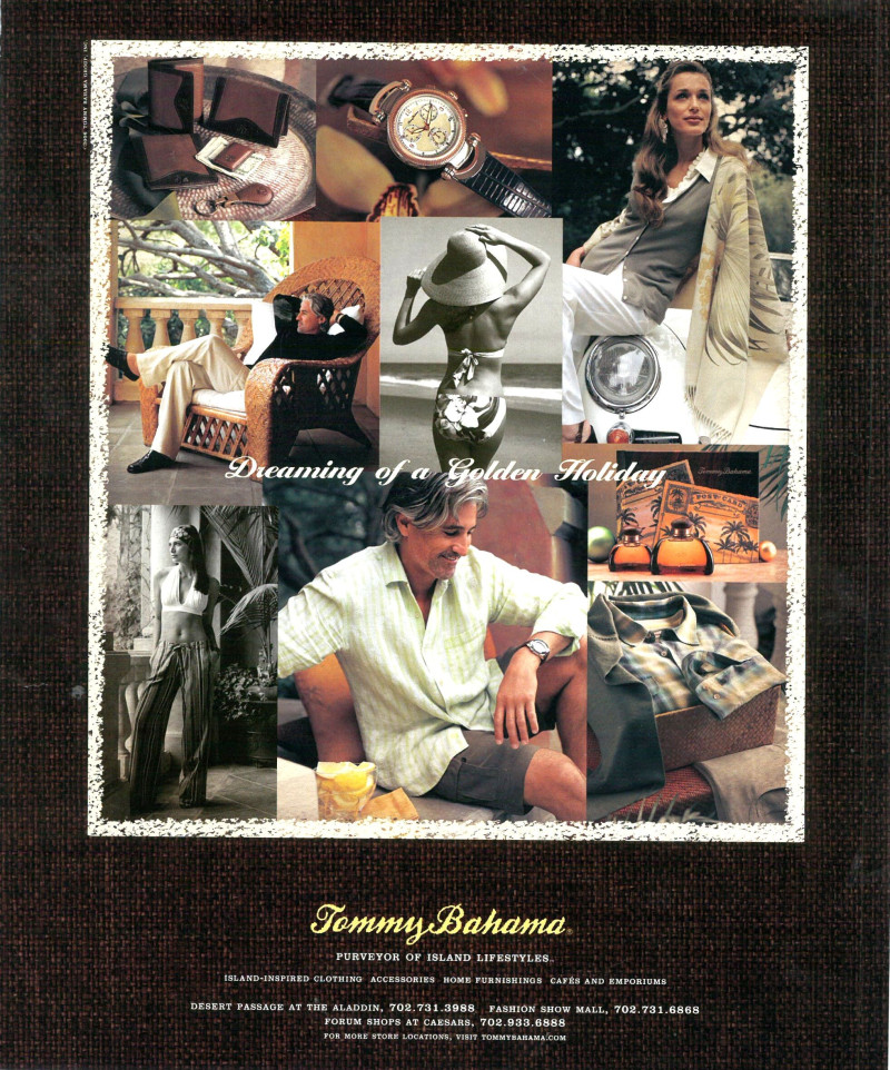 Katia Zygouli featured in  the Tommy Bahama advertisement for Autumn/Winter 2006