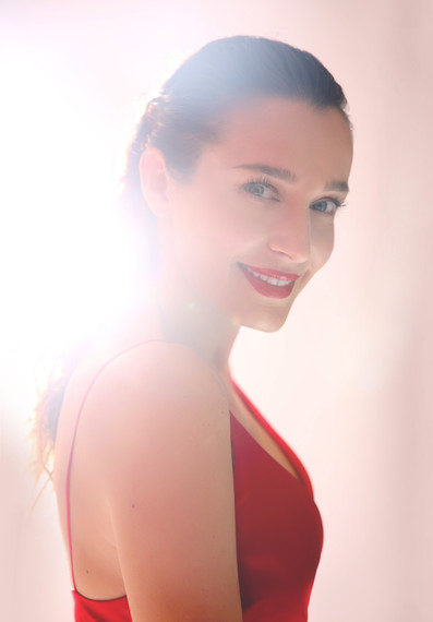 Katia Zygouli featured in  the Armani Beauty Si Fragrance advertisement for Spring/Summer 2022