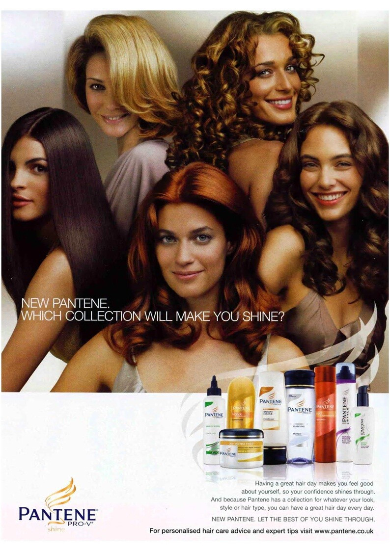 Katia Zygouli featured in  the Pantene Pro V advertisement for Spring/Summer 2007